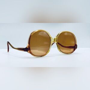 Vintage Adensco 8502 5068 Brown Translucent Oval Sunglasses Frames Only